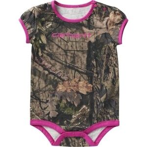 𝅺CARHARTT Pink Camo Girls Bodysuit Onesie